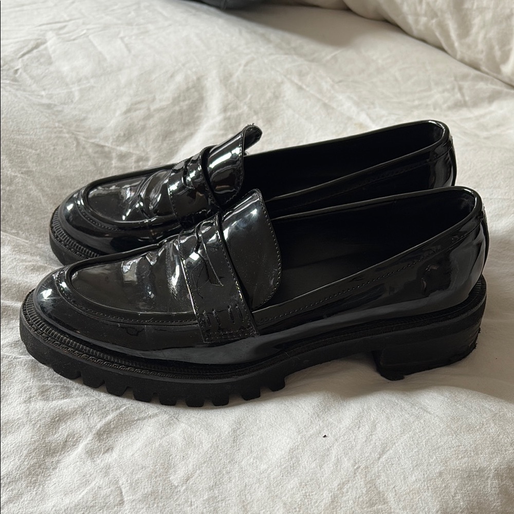 Black Patent Leather Loafers